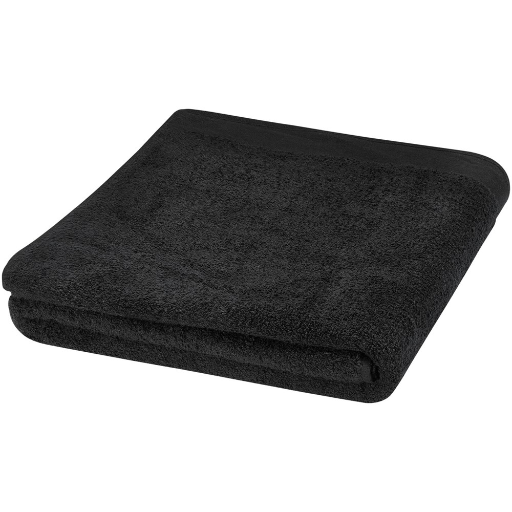 Serviette en coton 550 g/m² 100x180 cm Riley Noir