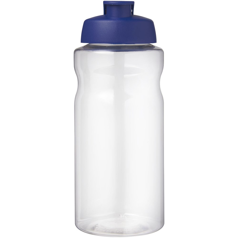 Bouteille de sport H2O Active® Base Pure de 1 L à couvercle rabattable bleu