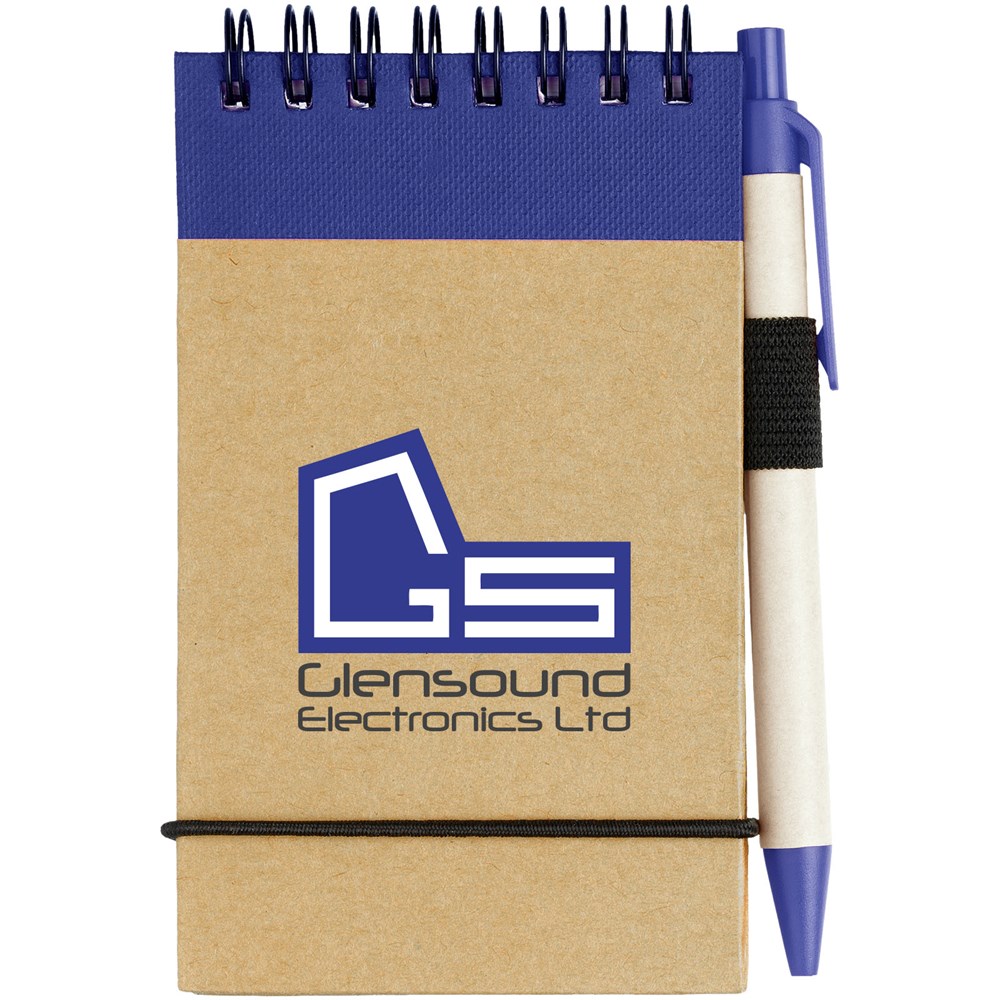 Zuse A7 Recycling Notizblock mit Stift natur, navy