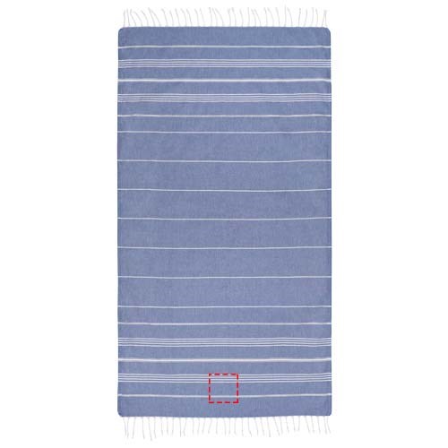 Serviette de hammam Anna en coton 150 g/m² 100 x 180 cm Marine