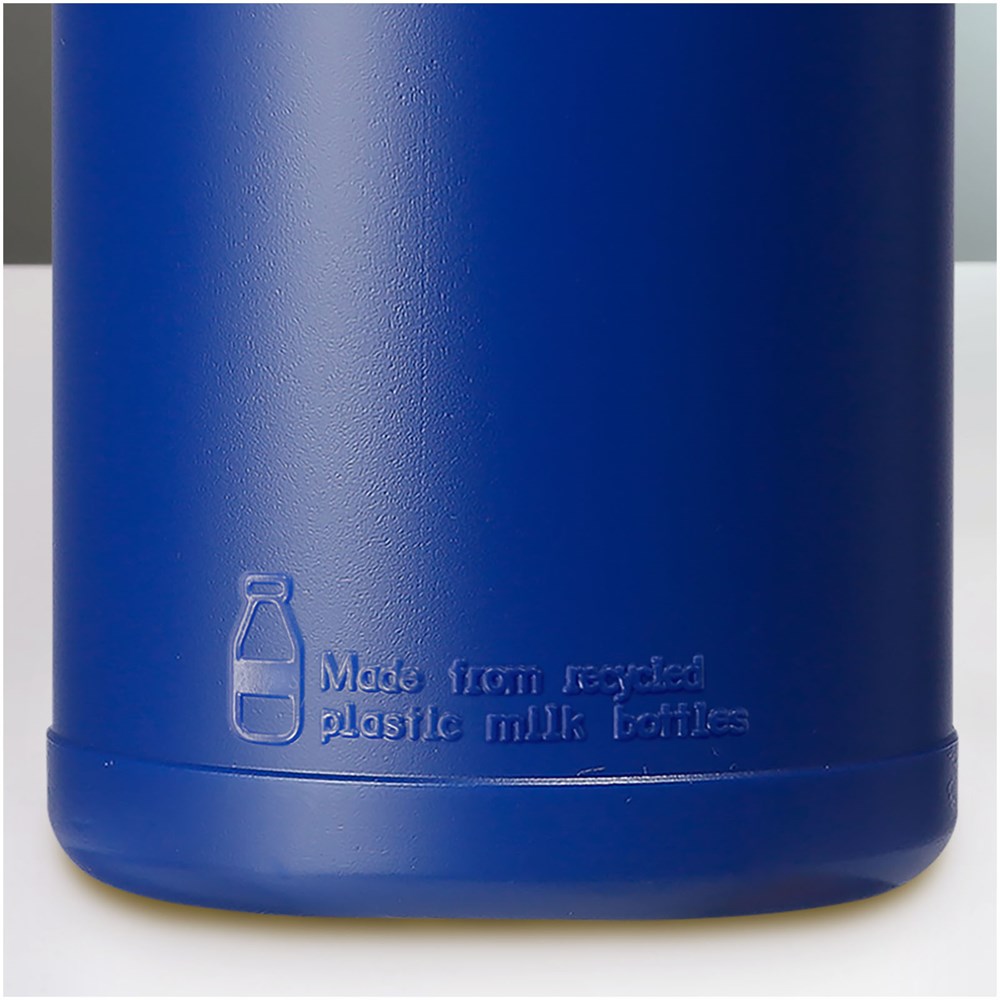 Bouteille de sport Baseline de 500 ml recyclée avec couvercle rabattable Bleu, Bleu