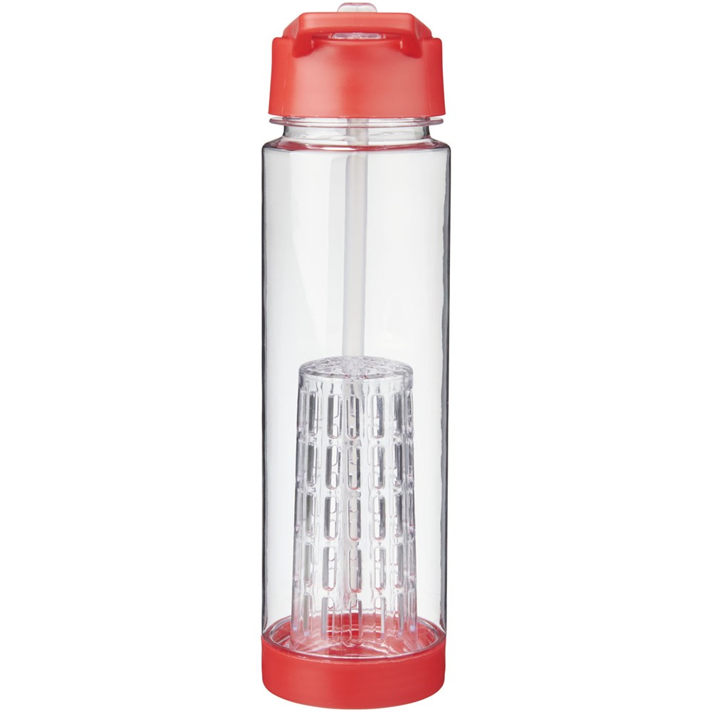 Tutti frutti 740 ml Tritan™ Sportflasche mit Infuser transparent, rot