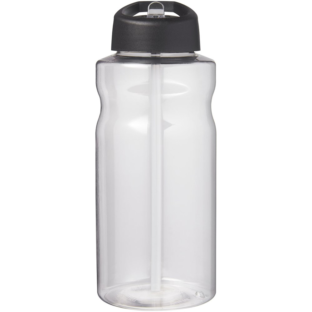 Bouteille de sport H2O Active® Big Base de 1 litre avec couvercle à bec verseur noir