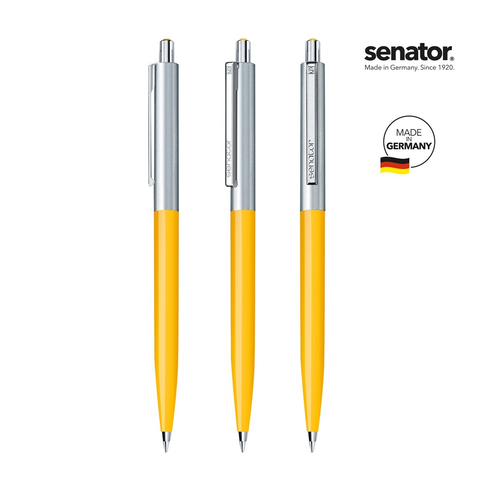 senator® Point Metal  Druckkugelschreiber weiss/gelb 7408