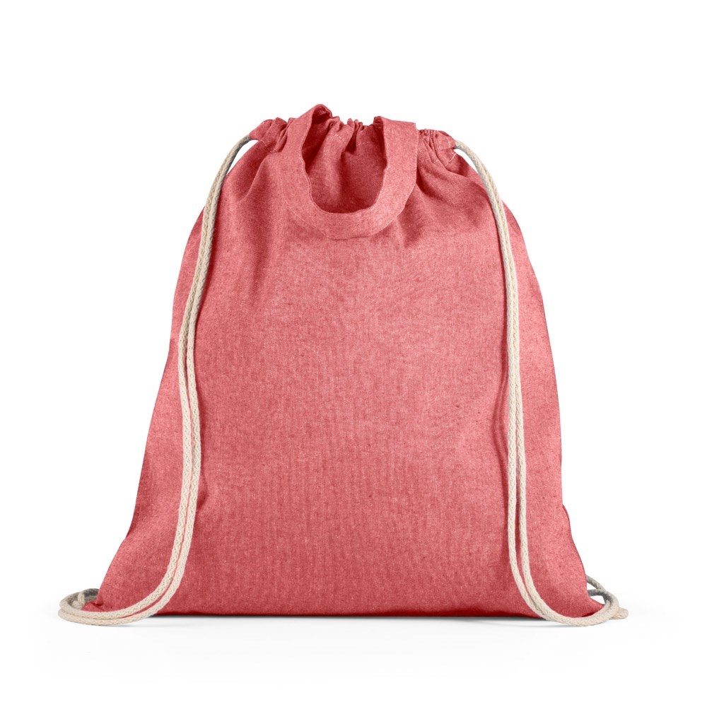 RISSANI Sac à dos en coton recyclé (140 g/m²) rouge