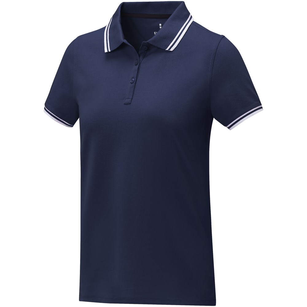 Polo Amarago tipping manches courtes femme Marine