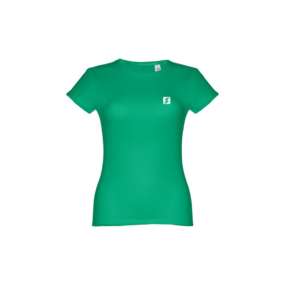 THC SOFIA T-shirt ceinturé en coton pour femme vert