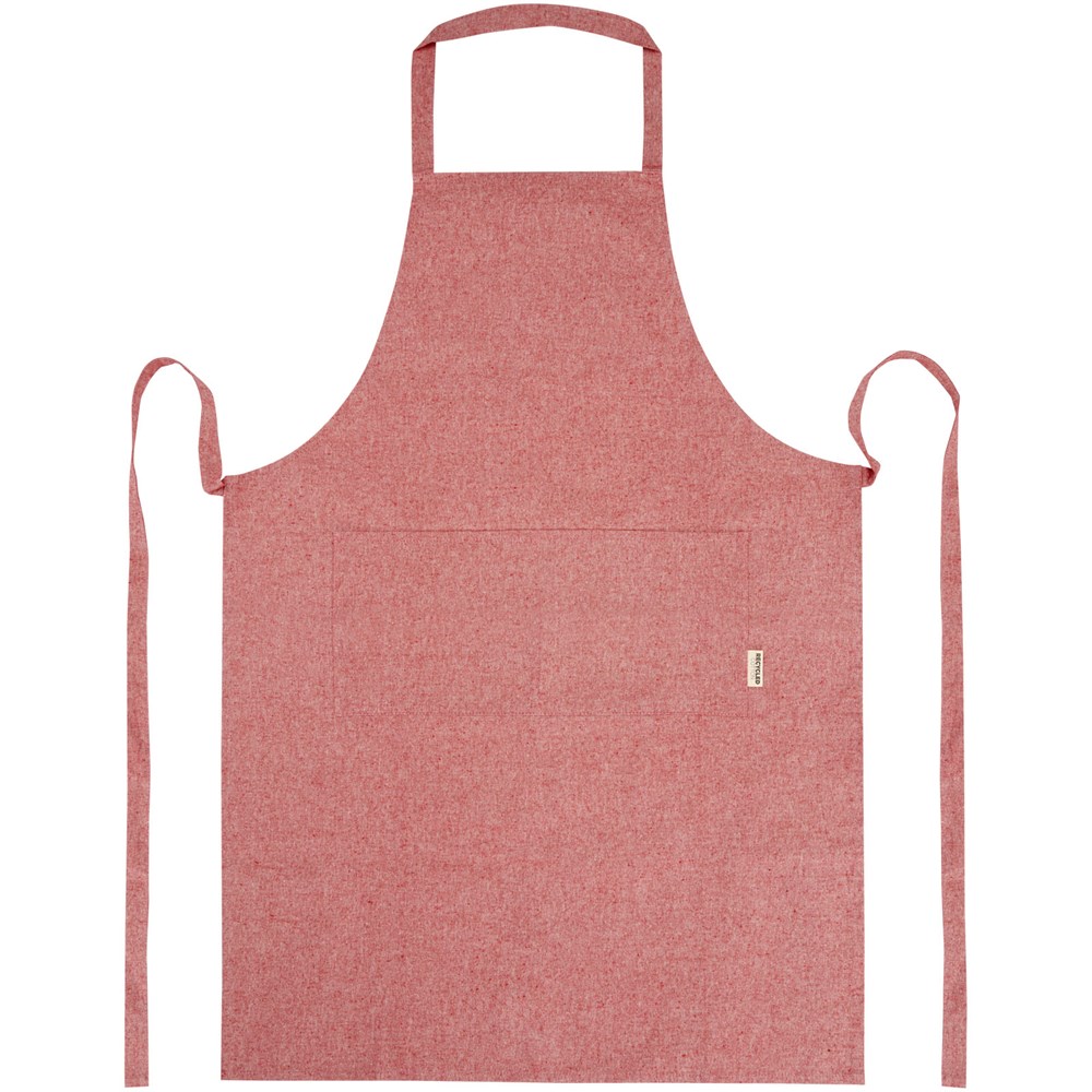 Tablier Pheebs en coton recyclé de 200 g/m² Rouge