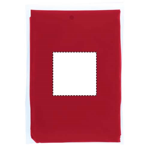 Poncho jetable pour la pluie avec pochette de rangement Ziva rouge