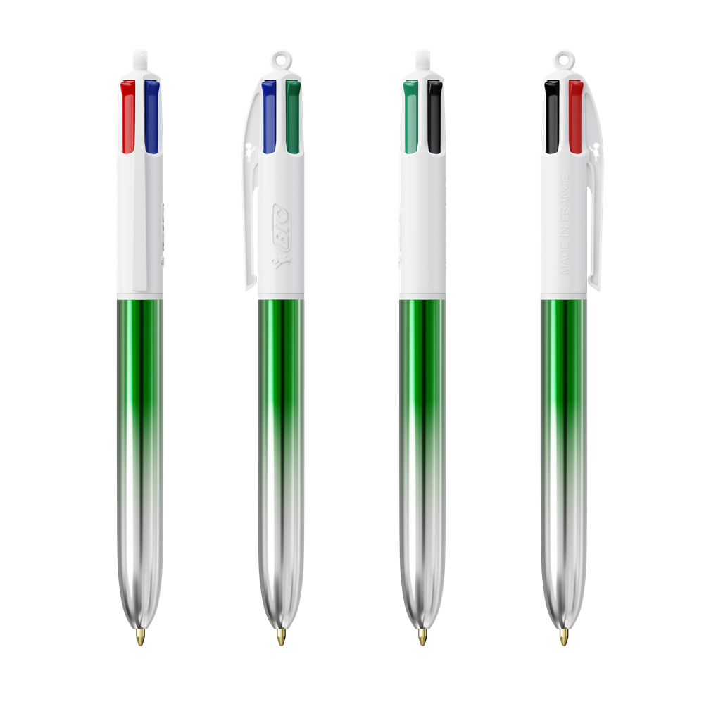 BIC® 4 Colours® Bicolor Grün/Silber