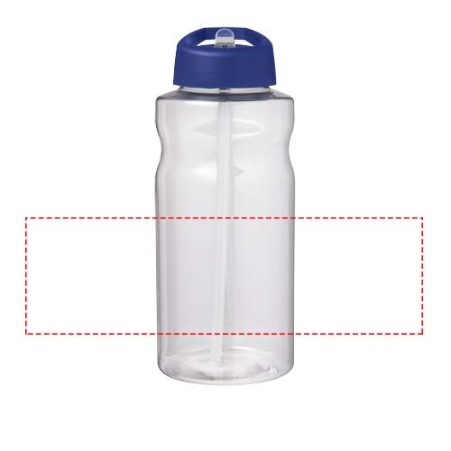 Bouteille de sport H2O Active® Big Base de 1 litre avec couvercle à bec verseur bleu