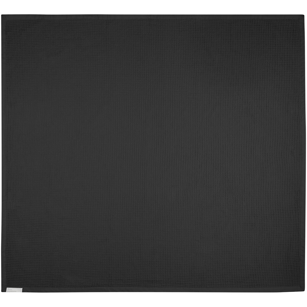 Couverture gaufrée Abele en coton de 150 x 140 cm noir