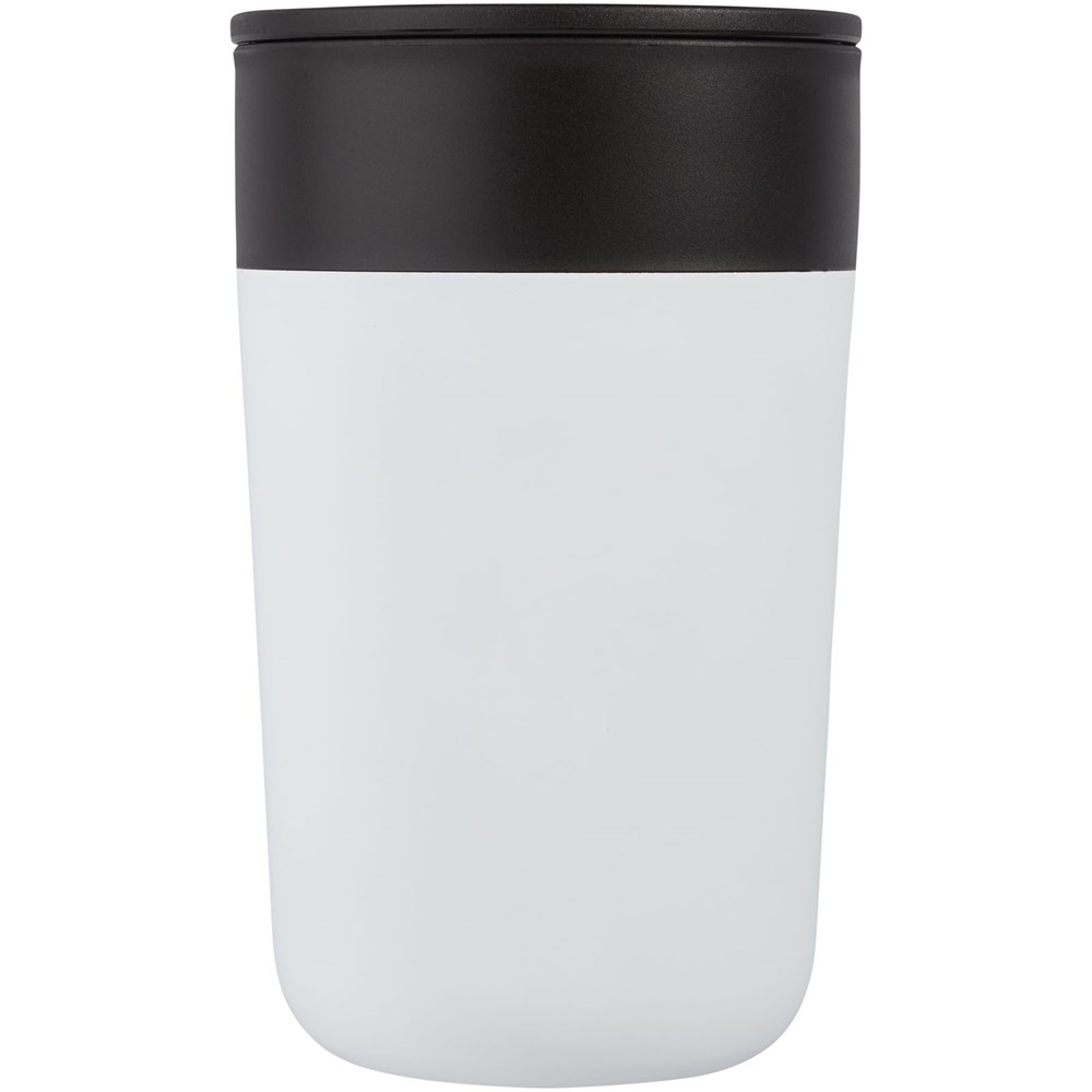 Tasse Nordia de 400 ml recyclée à double paroi blanc