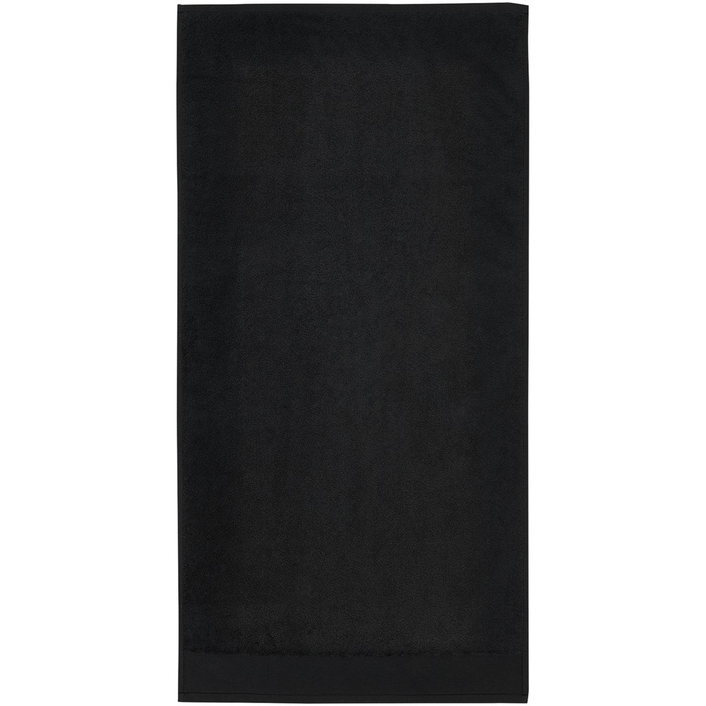 Serviette en coton 550 g/m² 50x100 cm Nora Noir