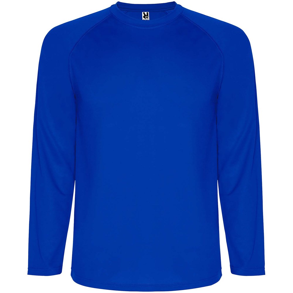 Montecarlo Langarm-Sport-Shirt für Kinder blau