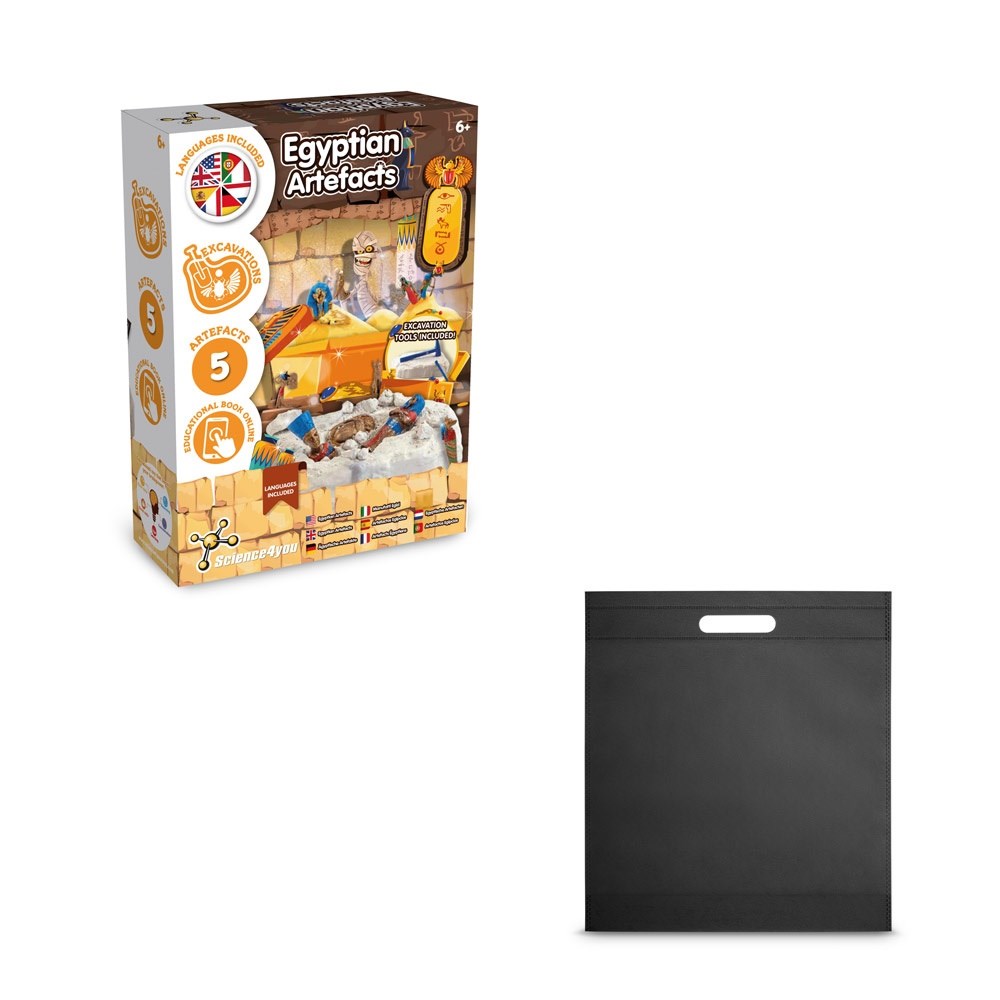 Ancient Egypt Excavation Kit IV Jeu éducatif livré avec un sac cadeau en non-tissé (80 g/m²) Noir