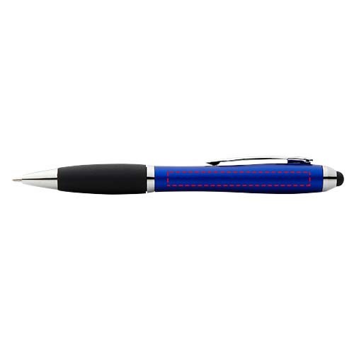 Stylo stylet coloré avec grip noir Nash (encre bleue) Bleu royal, Noir