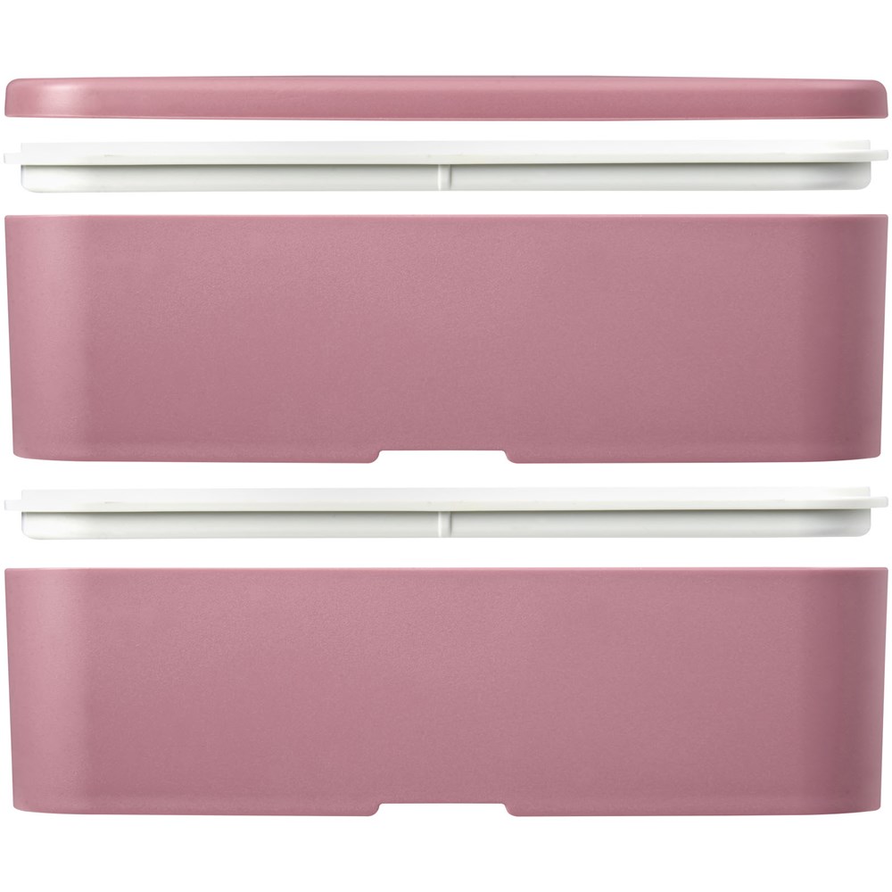 MIYO Renew Doppel-Lunchbox rosa, rosa, weiss