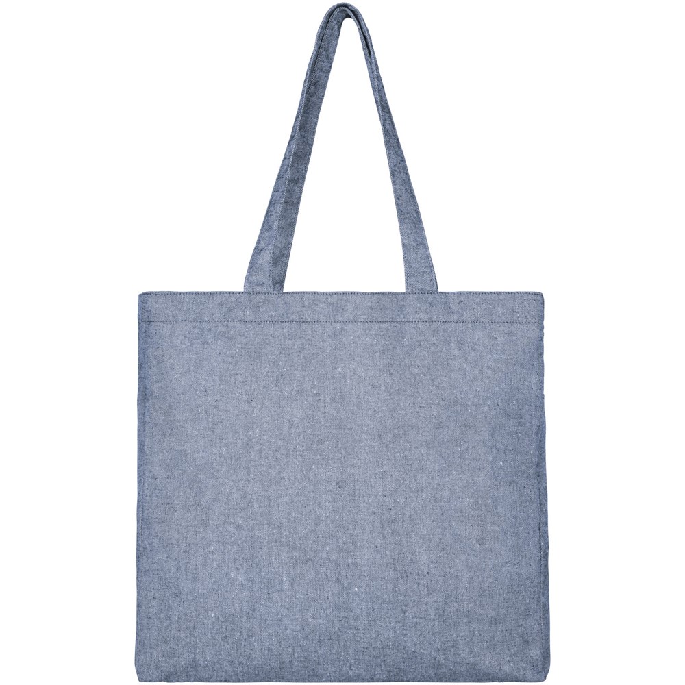 Pheebs 210 g/m² recycelte Tragetasche mit Seitenfalten 13L heather blau