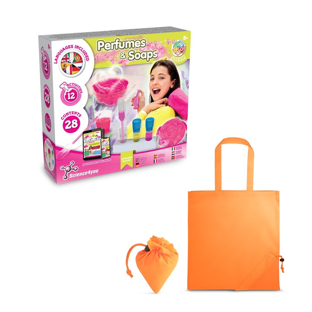 Perfume & Soap Factory Kit V Jeu éducatif livré avec un sac cadeau pliable en 190T Orange