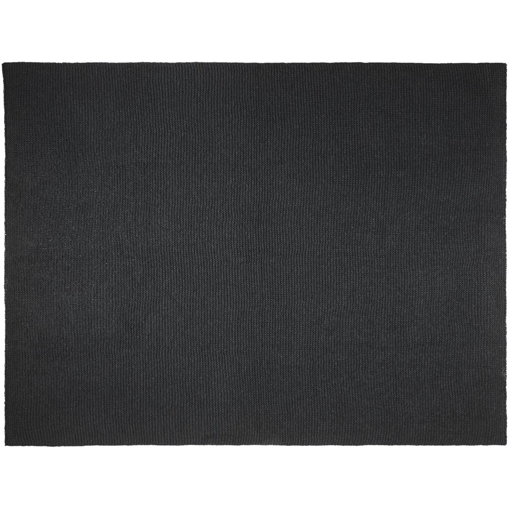 Couverture tricotée Suzy de 150 x 120 cm en polyester certifié GRS noir