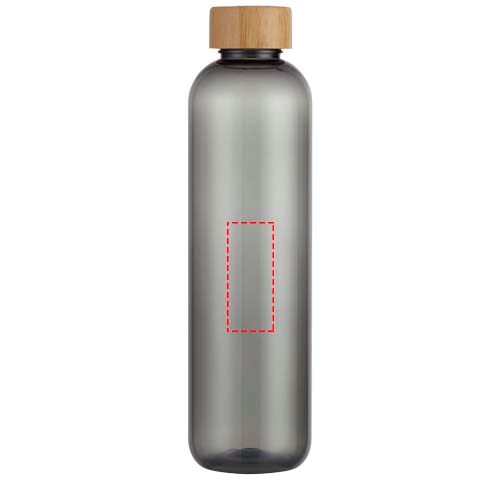 Bouteille d'eau Ziggs de 1 000 ml en plastique recyclé Charbon