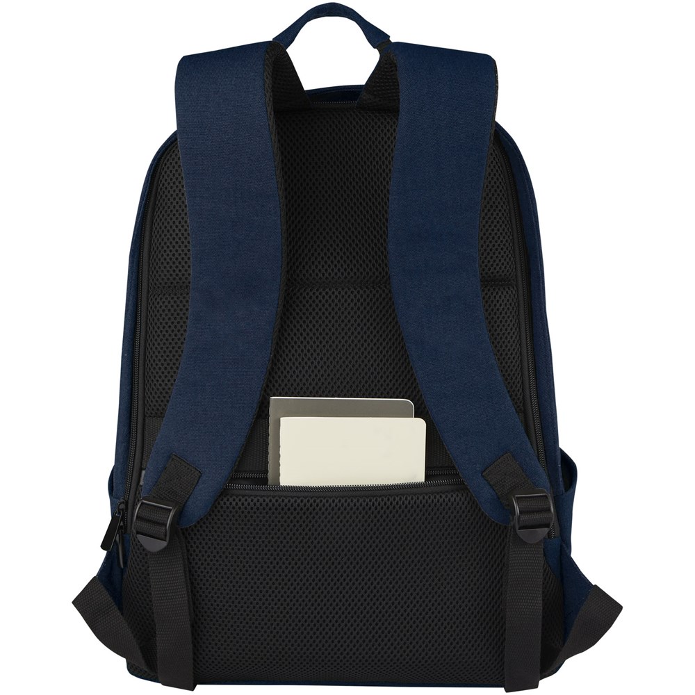 Joey 15,6 Zoll Anti-Diebstahl Laptop Rucksack 18 L aus GRS-recyceltem Canvas navy