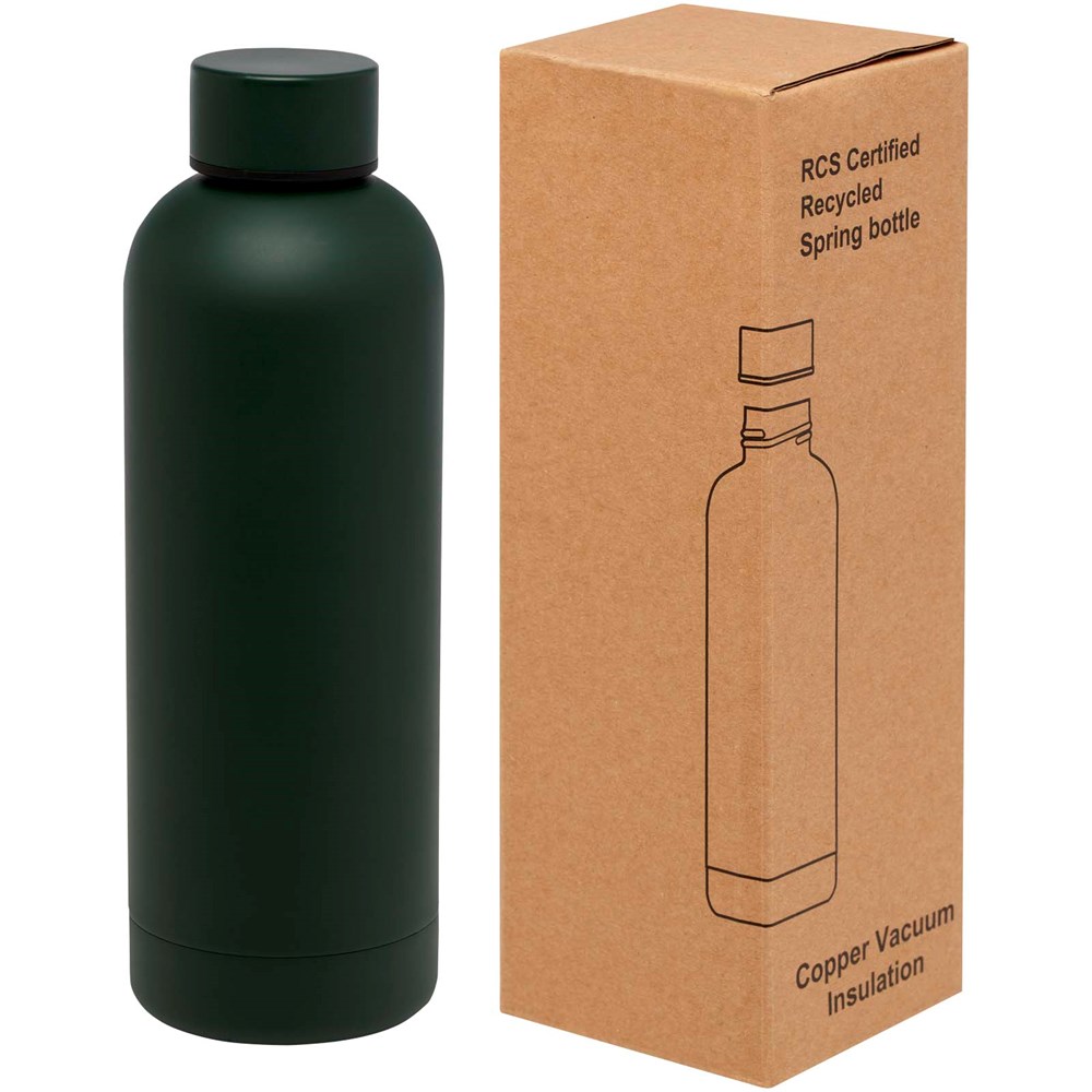 Bouteille isotherme avec isolation par le vide Spring 500 ml en cuivre inoxydable recyclé certifié RCS Green flash