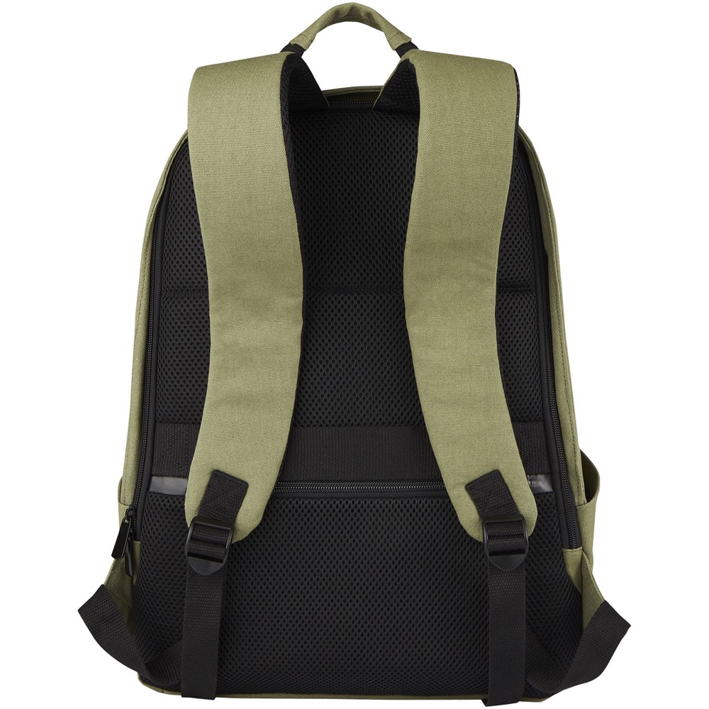 Joey 15,6 Zoll Anti-Diebstahl Laptop Rucksack 18 L aus GRS-recyceltem Canvas olive