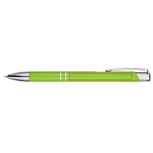 Stylo bille rétractable en aluminium Moneta (encre bleue) Citron vert