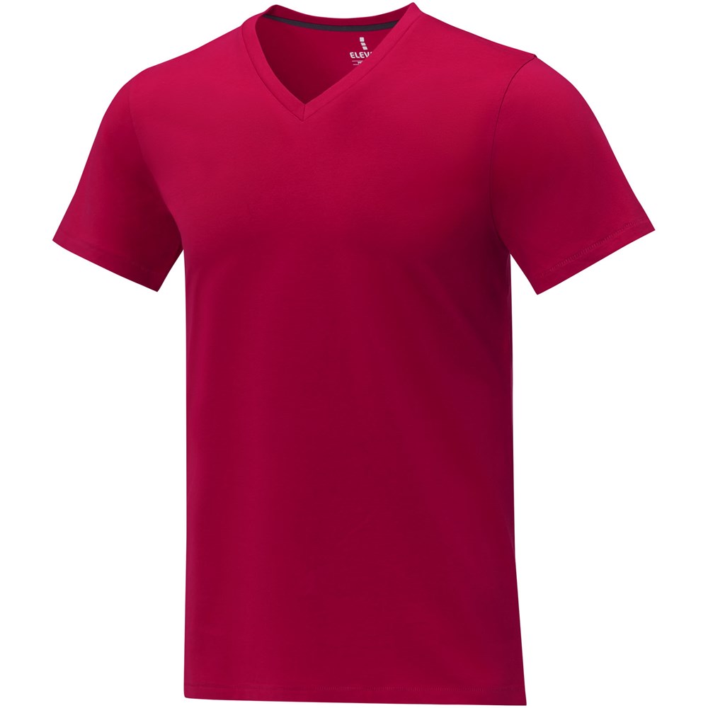 T-shirt Somoto manches courtes col V homme rouge