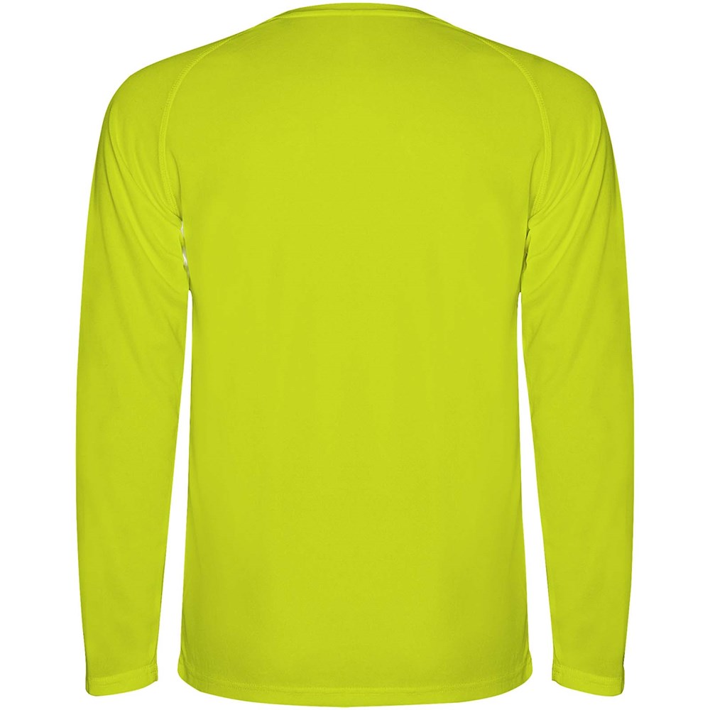 Montecarlo Langarm-Sport-Shirt für Kinder Fluor Yellow