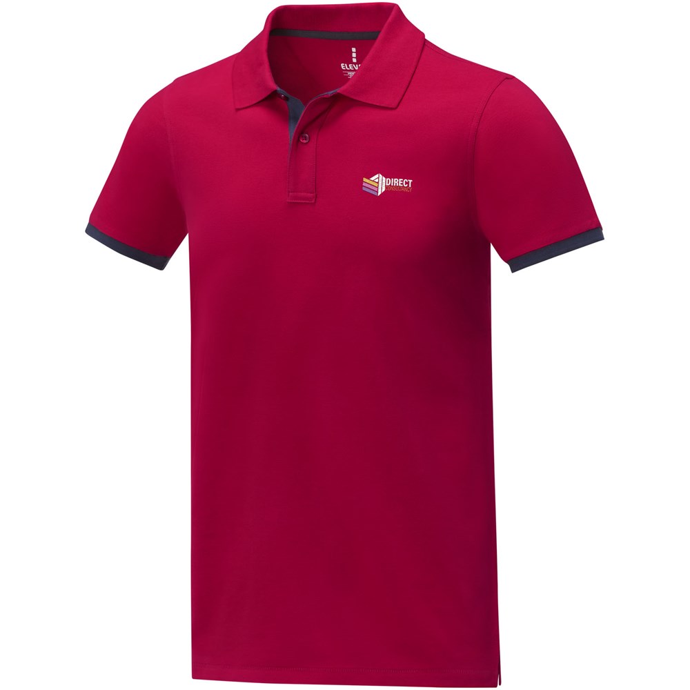 Polo Morgan manches courtes deux tons homme rouge