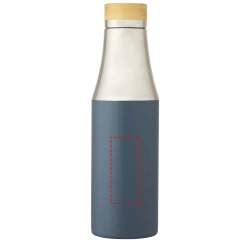 Hulan 540 ml Kupfer-Vakuum Isolierflasche mit Bambusdeckel eisblau