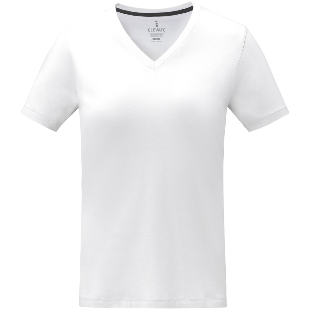 T-shirt Somoto manches courtes col V femme Blanc