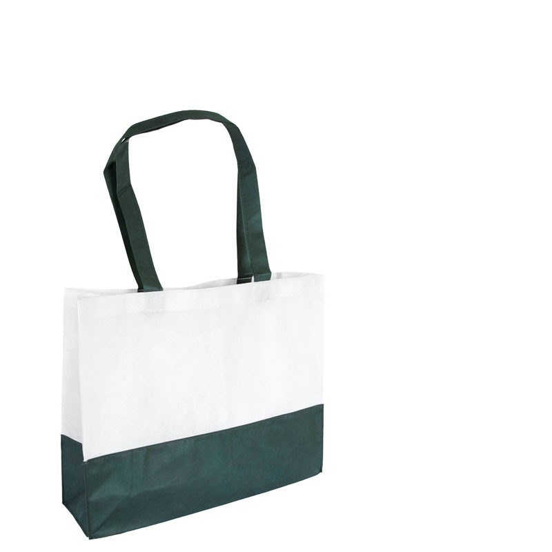 Shopper Bicolor blanc/vert