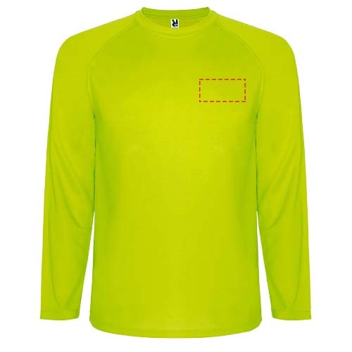 Montecarlo Langarm-Sport-Shirt für Kinder Fluor Yellow