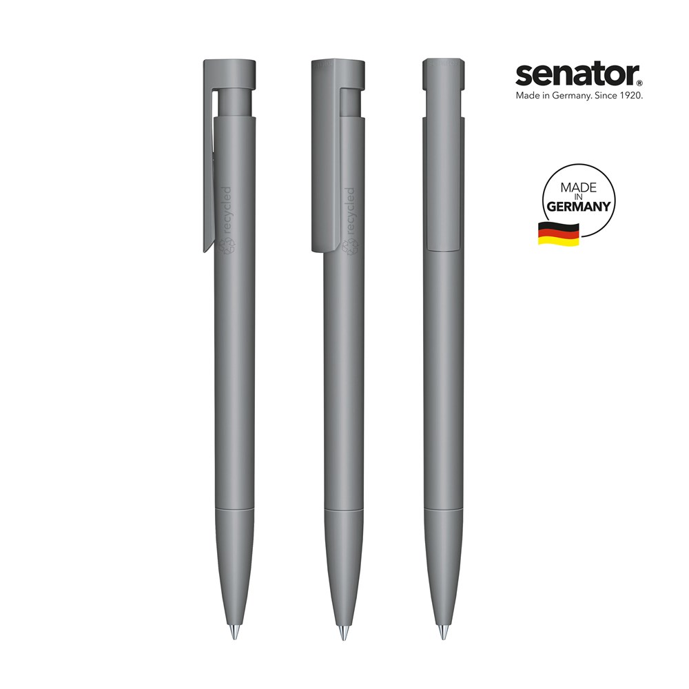 senator® Liberty Matt Recyceld  Druckkugelschreiber cool gray 9