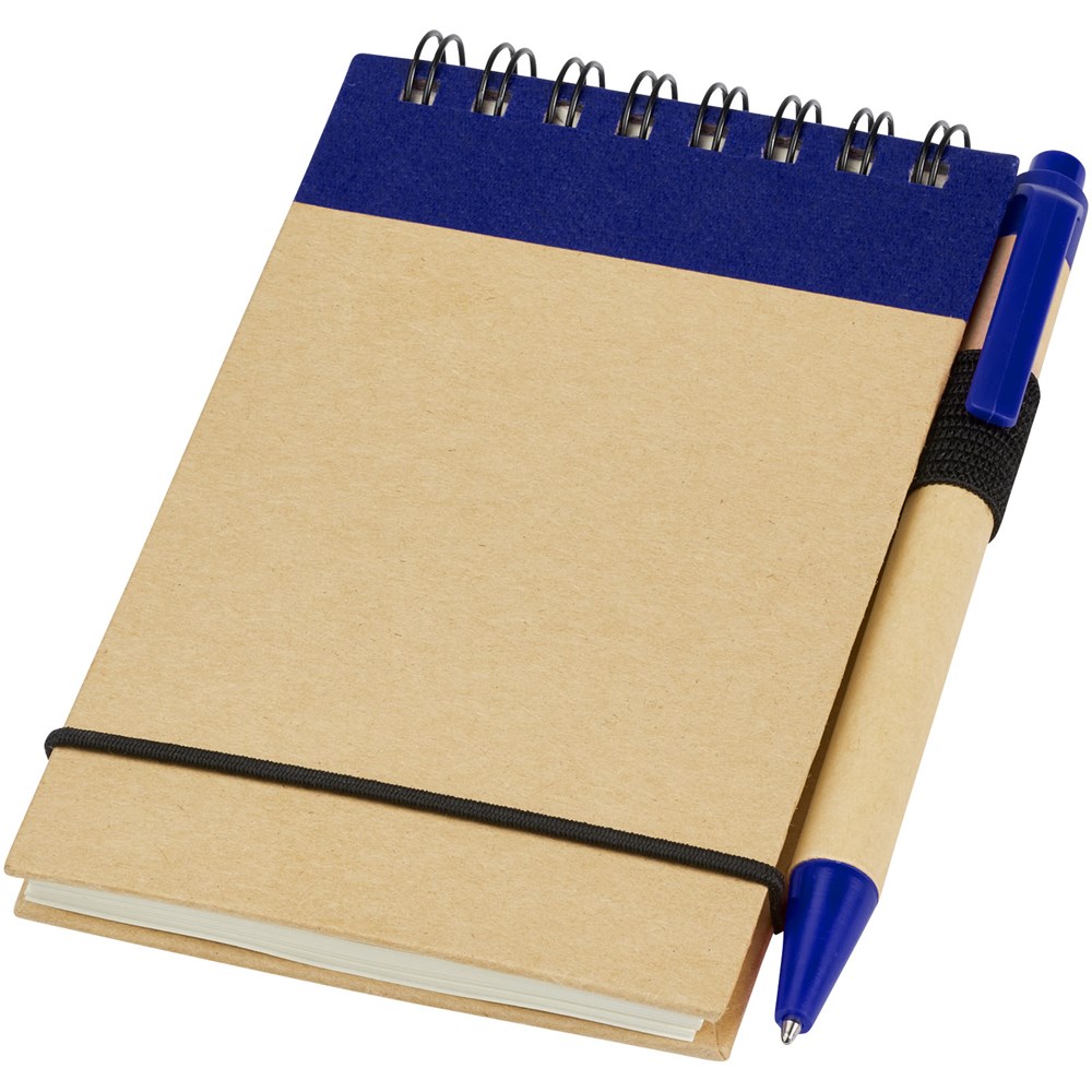 Zuse A7 Recycling Notizblock mit Stift natur, navy