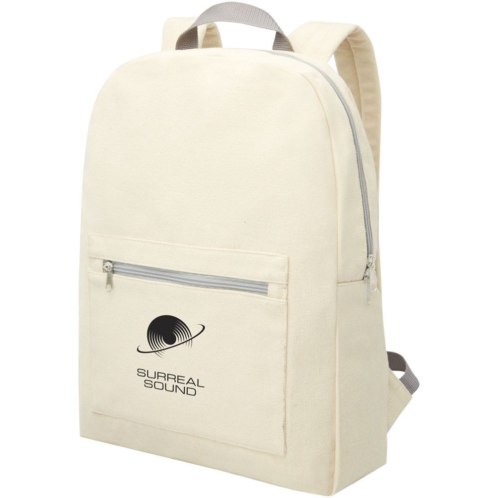 Sac à dos Pheebs en coton recyclé 450 g/m² et polyester 10L Naturel