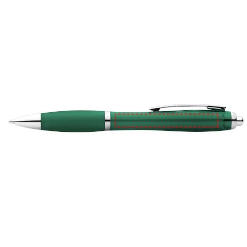 Stylo bille avec corps et grip colorés Nash (encre bleue) vert