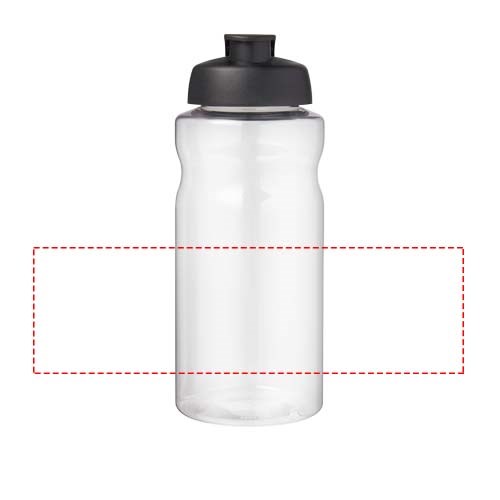 Bouteille de sport H2O Active® Base Pure de 1 L à couvercle rabattable noir