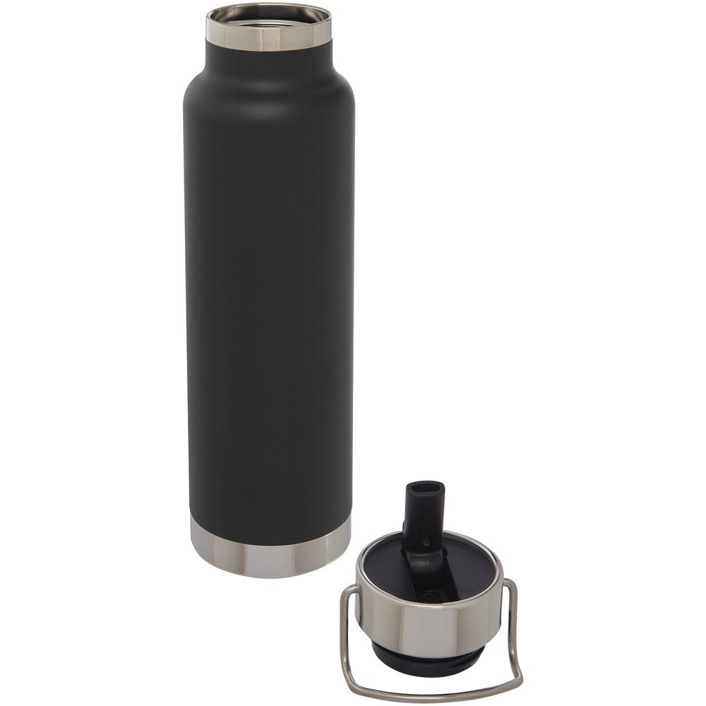 Bouteille isotherme de sport Thor de 750 ml avec isolation par le vide et couche de cuivre noir