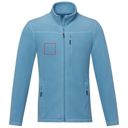 Veste Amber pour homme en polaire recyclée GRS entièrement zippée Bleu NXT