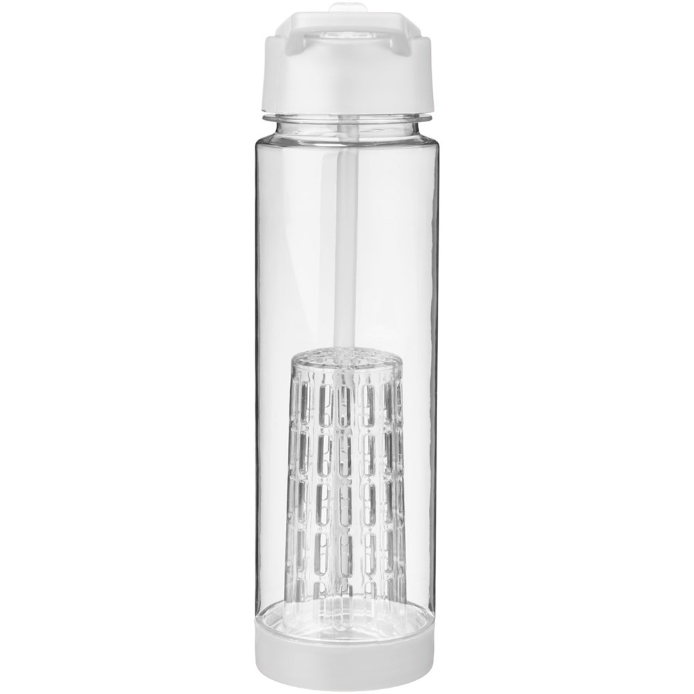 Tutti frutti 740 ml Tritan™ Sportflasche mit Infuser transparent, weiss