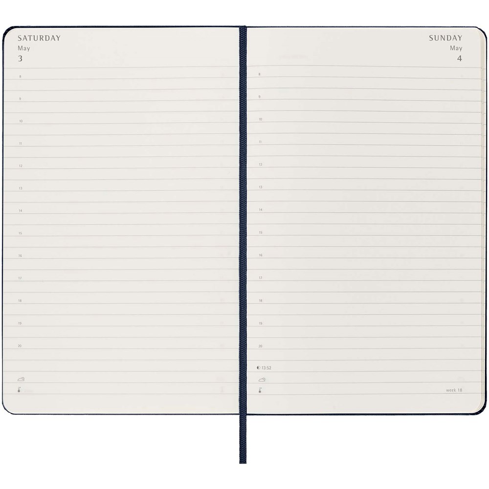 Moleskine Hardcover 12 Monate Tageskalender saphir