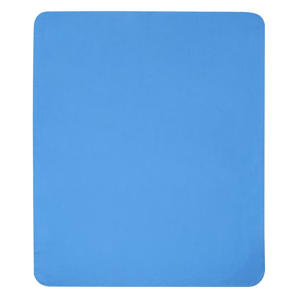 Couverture Willow en polaire RPET certifiée GRS Bleu process