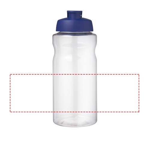 Bouteille de sport H2O Active® Base Pure de 1 L à couvercle rabattable bleu