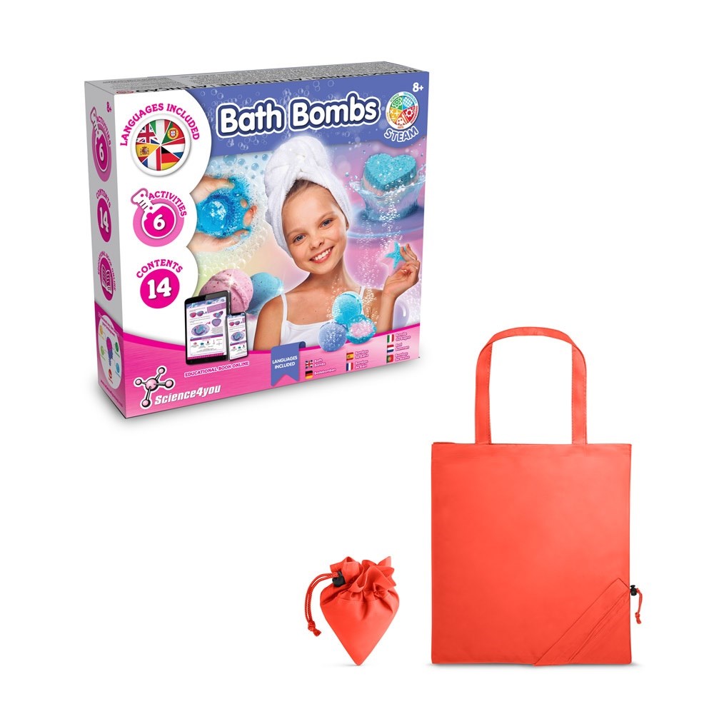 Bath Bombs Kit V Lernspiel lieferung inklusive einer faltbaren geschenktasche aus 190T rot