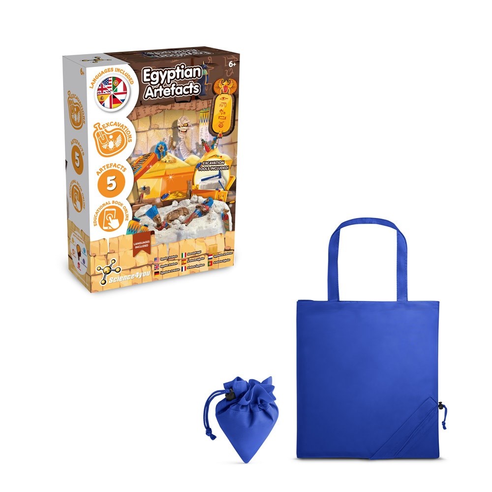 Ancient Egypt Excavation Kit V Jeu éducatif livré avec un sac cadeau pliable en 190T Bleu royal